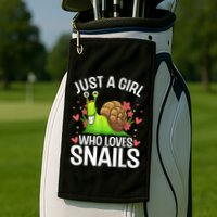 Funny Snail Design For Snail Lover Golf Towel
