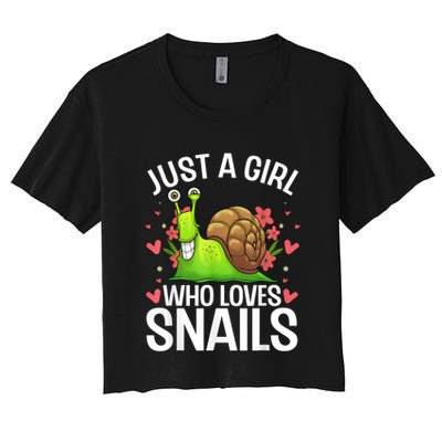 Funny Snail Design For Snail Lover Crop Top
