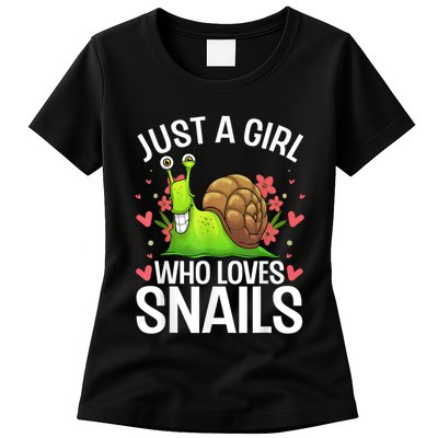 Funny Snail Design For Snail Lover Womens T-Shirt