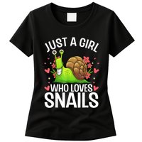 Funny Snail Design For Snail Lover Womens T-Shirt