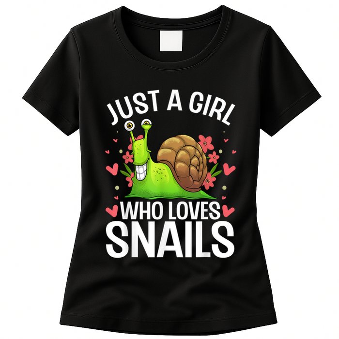 Funny Snail Design For Snail Lover Womens T-Shirt