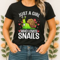 Funny Snail Design For Snail Lover Womens T-Shirt
