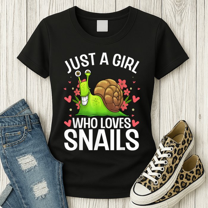 Funny Snail Design For Snail Lover Womens T-Shirt
