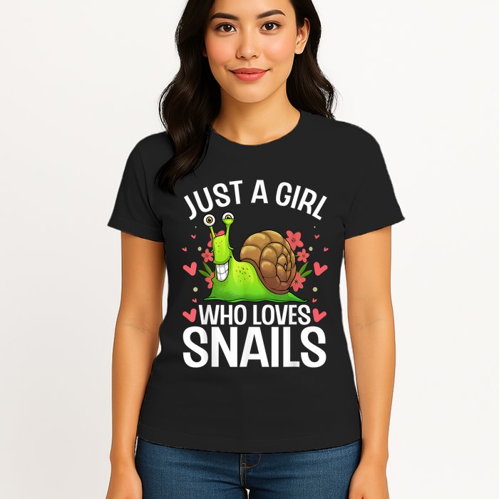 Funny Snail Design For Snail Lover Womens T-Shirt