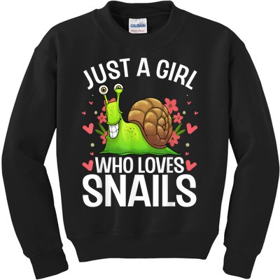 Funny Snail Design For Snail Lover Kids Sweatshirt