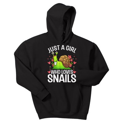 Funny Snail Design For Snail Lover Kids Hoodie