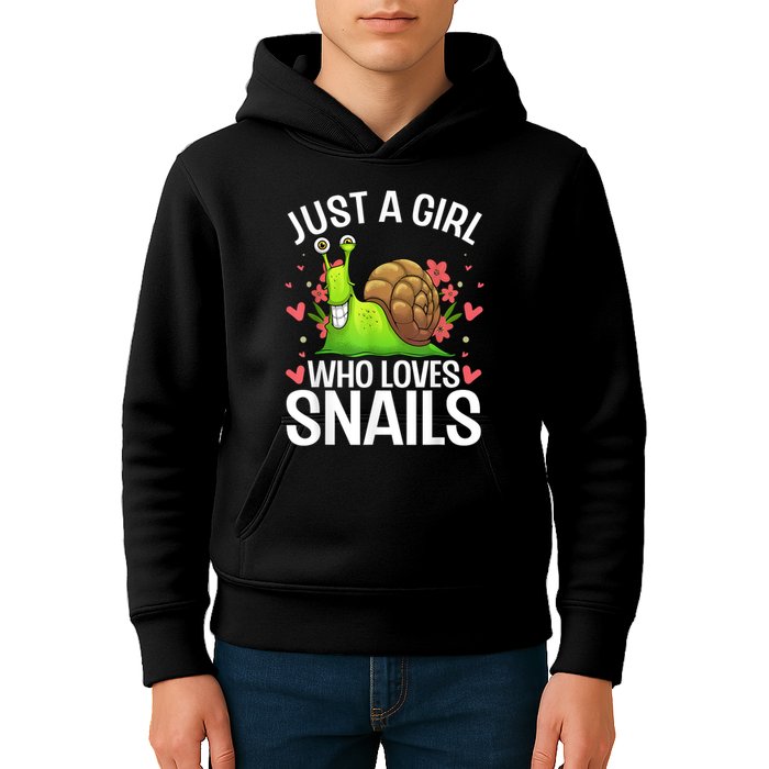Funny Snail Design For Snail Lover Kids Hoodie