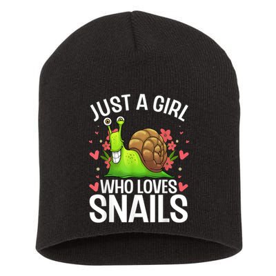 Funny Snail Design For Snail Lover Short Acrylic Beanie