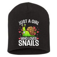 Funny Snail Design For Snail Lover Short Acrylic Beanie