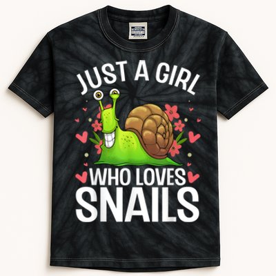 Funny Snail Design For Snail Lover Kids Tie-Dye T-Shirt