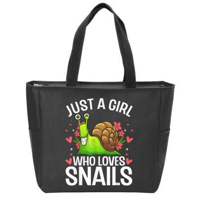 Funny Snail Design For Snail Lover Zip Tote Bag