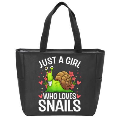 Funny Snail Design For Snail Lover Zip Tote Bag