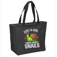 Funny Snail Design For Snail Lover Zip Tote Bag