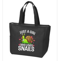 Funny Snail Design For Snail Lover Zip Tote Bag