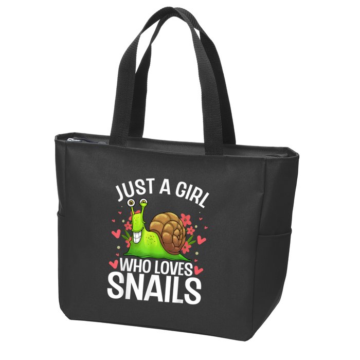 Funny Snail Design For Snail Lover Zip Tote Bag