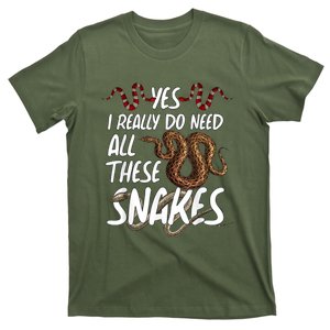 Funny Snake Designs For Men Women Herpetology Reptile Lovers T-Shirt