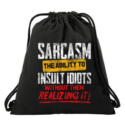 Funny Sarcasm Definition Drawstring Bag