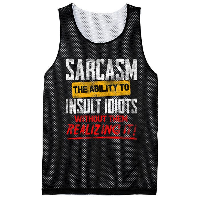 Funny Sarcasm Definition Mesh Reversible Basketball Jersey Tank