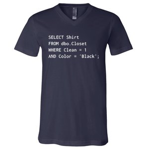 Funny SQL Design For Programmer Humor Programming Gift V-Neck T-Shirt