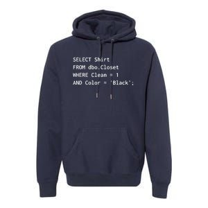 Funny SQL Design For Programmer Humor Programming Gift Premium Hoodie