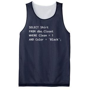 Funny SQL Design For Programmer Humor Programming Gift Mesh Reversible Basketball Jersey Tank