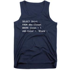 Funny SQL Design For Programmer Humor Programming Gift Tank Top