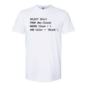 Funny SQL Design For Programmer Humor Programming Gift Softstyle CVC T-Shirt