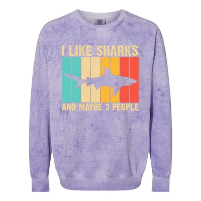 Funny Shark Design For Animal Shark Stuff Colorblast Crewneck Sweatshirt