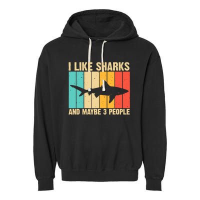 Funny Shark Design For Animal Shark Stuff Garment-Dyed Fleece Hoodie