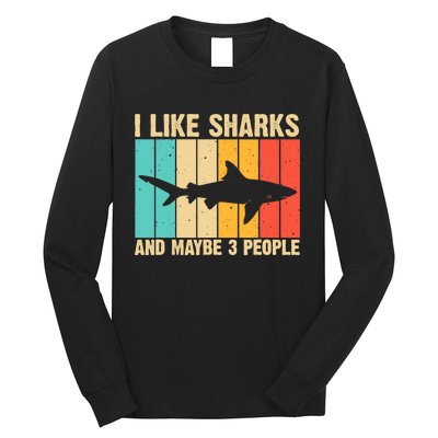 Funny Shark Design For Animal Shark Stuff Long Sleeve Shirt