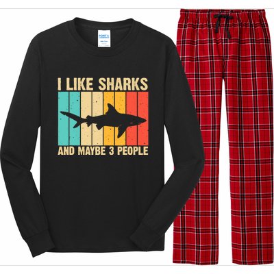 Funny Shark Design For Animal Shark Stuff Long Sleeve Pajama Set