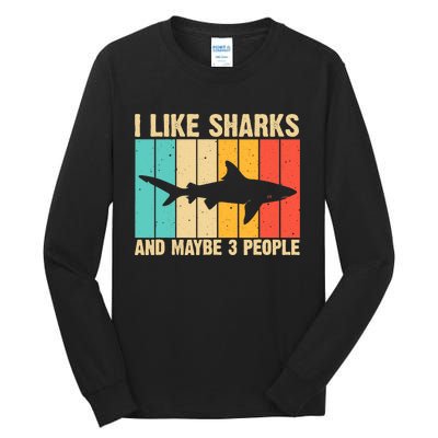 Funny Shark Design For Animal Shark Stuff Tall Long Sleeve T-Shirt