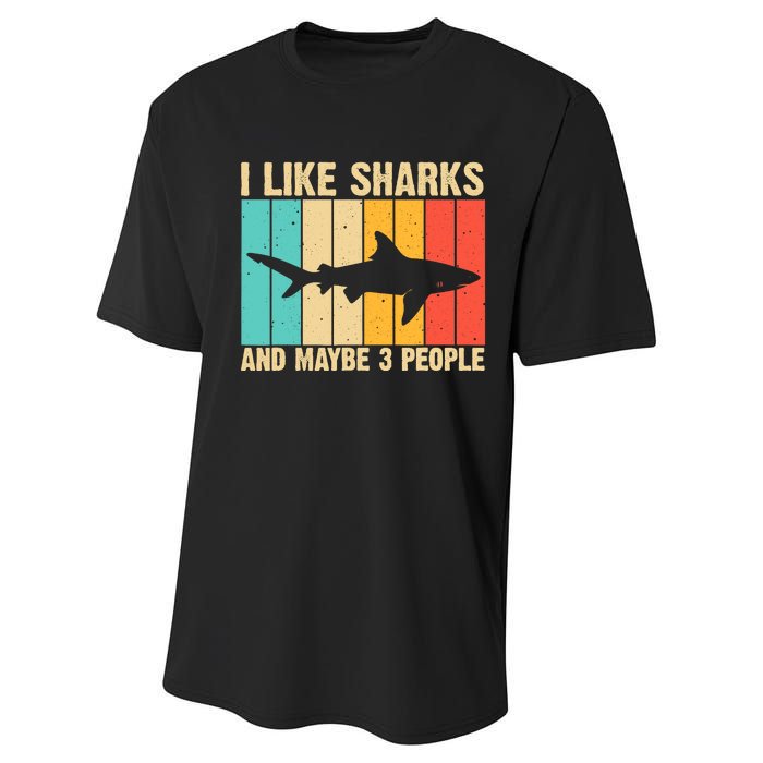 Funny Shark Design For Animal Shark Stuff Performance Sprint T-Shirt