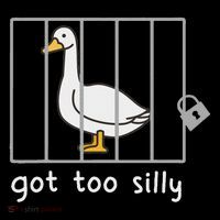 Funny Saying Duck Go To Silly Goose In Jail Button