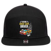 Funny Sarcastic Design Future Race Car Driver 7 Panel Mesh Trucker Snapback Hat