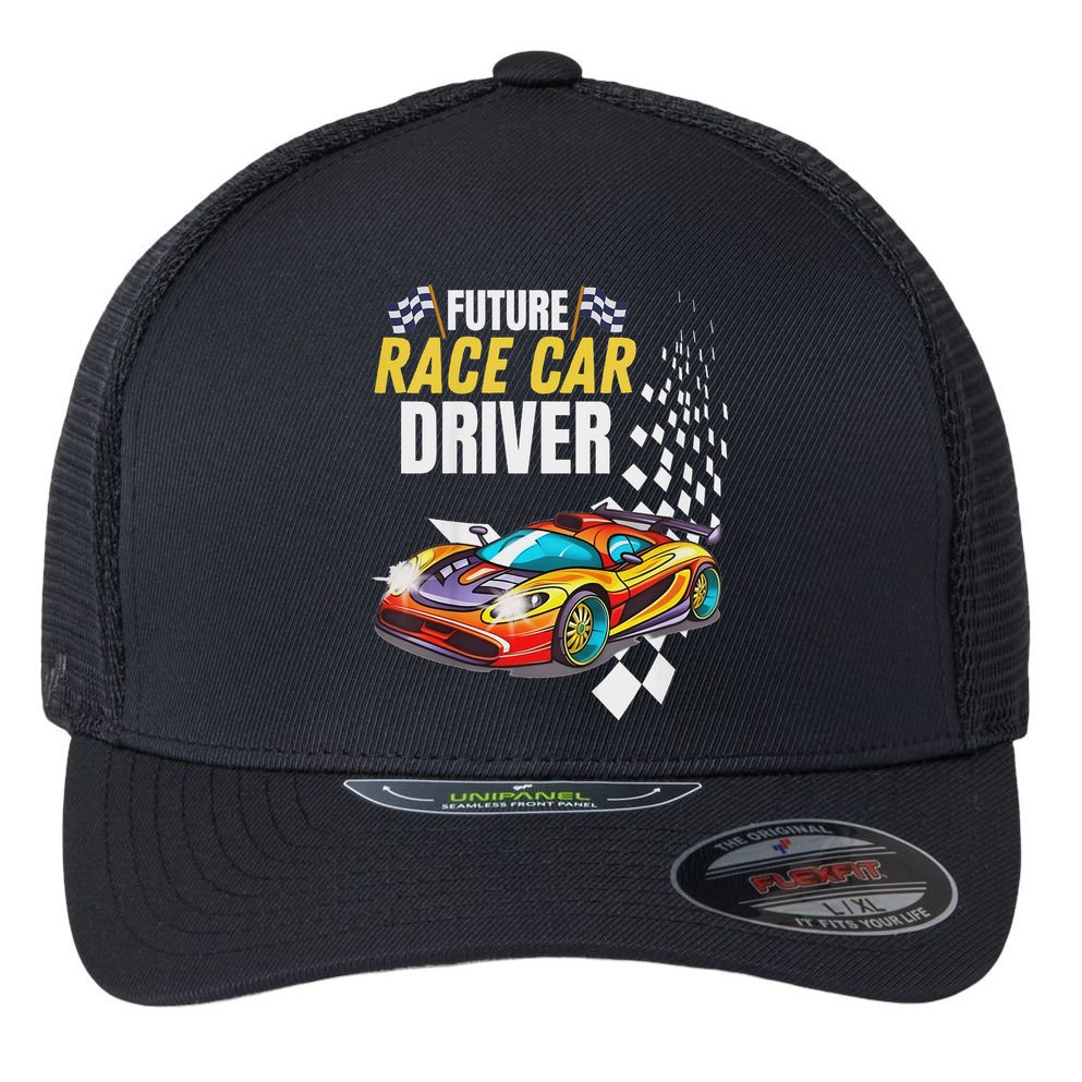 Funny Sarcastic Design Future Race Car Driver Flexfit Unipanel Trucker Cap