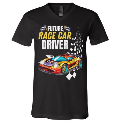 Funny Sarcastic Design Future Race Car Driver V-Neck T-Shirt