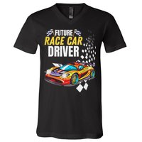 Funny Sarcastic Design Future Race Car Driver V-Neck T-Shirt