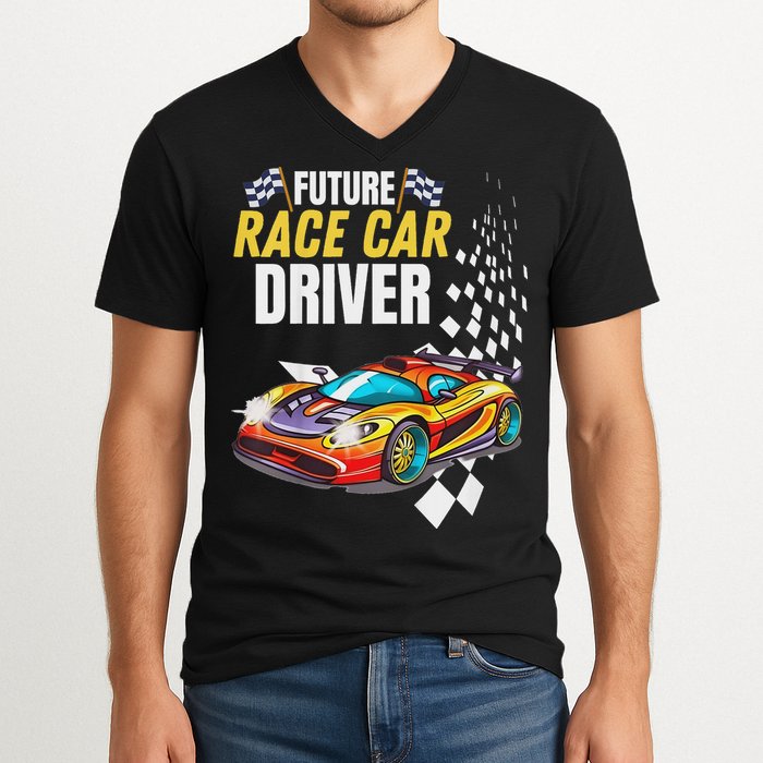Funny Sarcastic Design Future Race Car Driver V-Neck T-Shirt