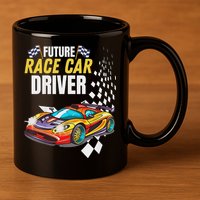 Funny Sarcastic Design Future Race Car Driver 11oz C Handle Ceramic Mug