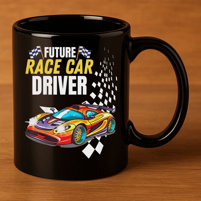 Funny Sarcastic Design Future Race Car Driver 11oz C Handle Ceramic Mug