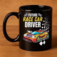 Funny Sarcastic Design Future Race Car Driver 11oz C Handle Ceramic Mug