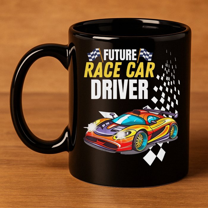 Funny Sarcastic Design Future Race Car Driver 11oz C Handle Ceramic Mug