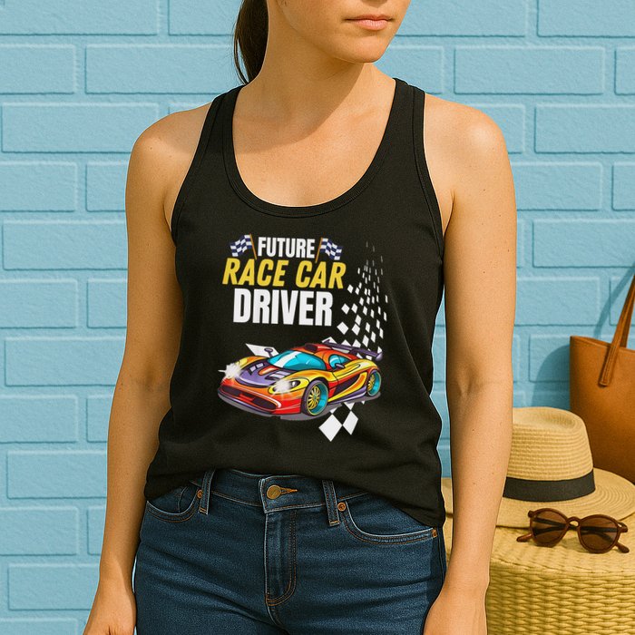 Funny Sarcastic Design Future Race Car Driver Womens Tank Top