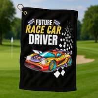 Funny Sarcastic Design Future Race Car Driver Golf Towel