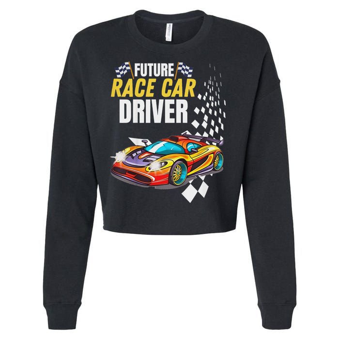 Funny Sarcastic Design Future Race Car Driver Cropped Pullover Crew