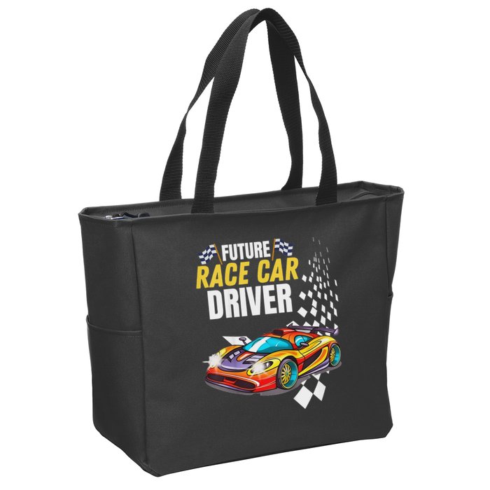 Funny Sarcastic Design Future Race Car Driver Zip Tote Bag