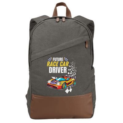 Funny Sarcastic Design Future Race Car Driver Cotton Canvas Backpack