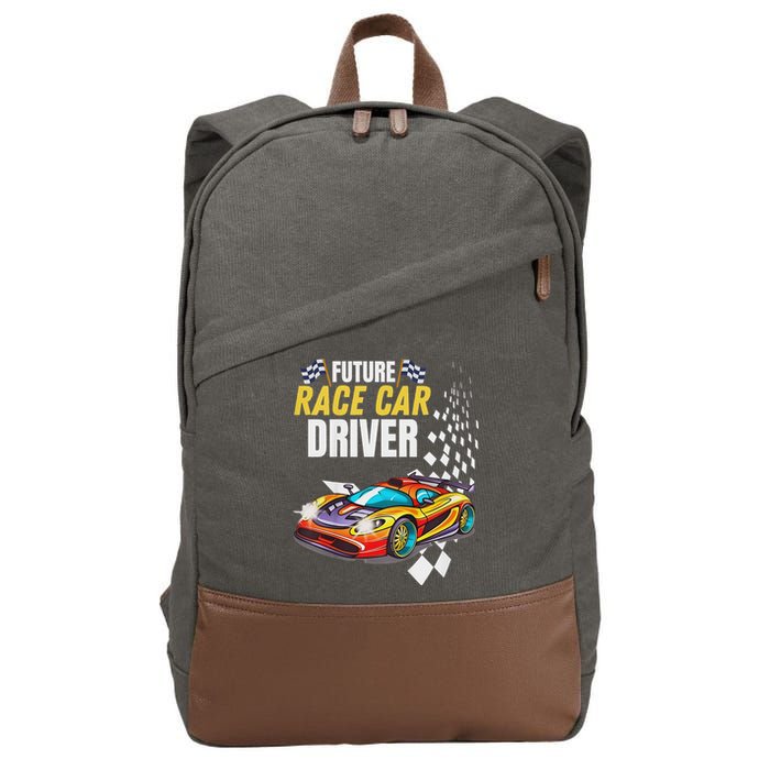 Funny Sarcastic Design Future Race Car Driver Cotton Canvas Backpack