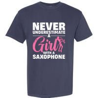 Funny Saxophone Design For Girl Women Saxophonist Sax Lover Garment-Dyed Heavyweight T-Shirt